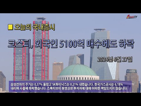 코스피, 외국인 5000억원 넘게 매수에도 하락