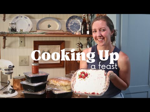 Scratch Cooking a BIG Meal in the Homestead Kitchen