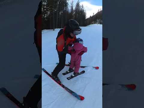 Tricky Skiing with a toddler! #skiing #cuteness #parenting