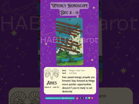 Aries Weekly Horoscope ♈️ | Dec 8-14 #ariestarotreading #arieshoroscope #airsignstarotreading