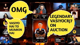 VASIYOCRJ7 IN AUCTION| VASIYO IN STAR TANIA TEAM#totalgaming #freefire #vasiyocrj7 #criticalx