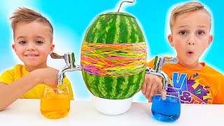 Vlad and Niki have fun with Mom - collection kids video with toys