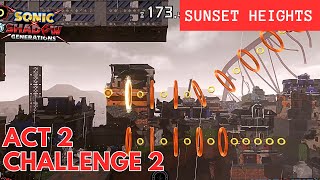 SONIC X SHADOW GENERATIONS - Sunset Heights ACT 2 Challenge 2 [Gameplay Walkthrough No Commentary]