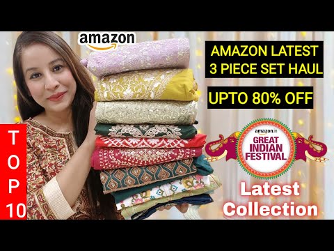 😯Trending Kurta Pant Sets With Dupatta Haul @ 80% OFF From Amazon #haul #kurta