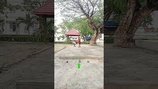 petanque training#ហាត់វាយមានរនាំងឈើ#shorts