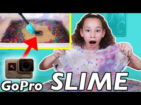 GIANT RAINBOW ORBEEZ SLIME!! Olivia Covered Our GoPro In One Gallon Of Orbeez Slime!!!