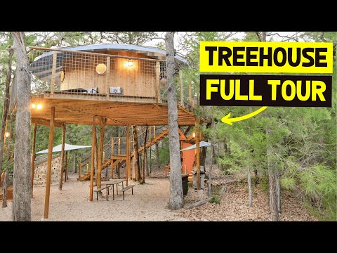 MAGICAL OFF-GRID TINY HOME TREEHOUSE w/ Outdoor Shower! (Airbnb Tour)