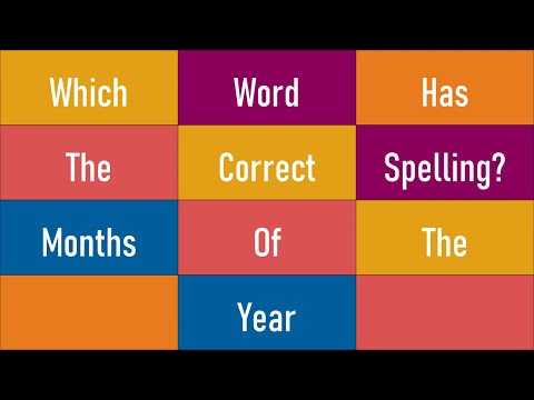 Months Of The Year Spelling Test | Learn English