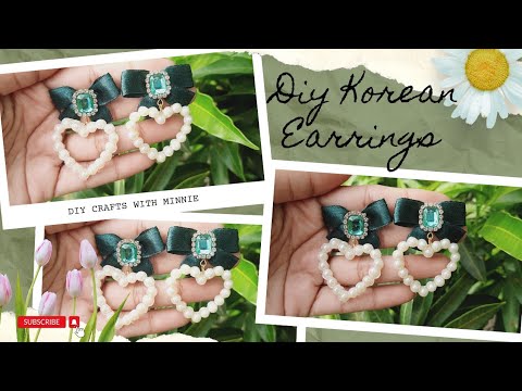 Diy Korean Earrings | Handmade Jewellery | Diy Crafts With Minnie