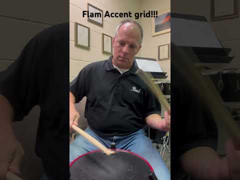 Flam accent grid (downbeat accent, moving flam): 4s - 1x,  3s - 2x, 2s - 3x, 1s - 4x #rudiments