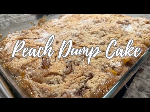 How to make Peach Cobbler Dump Cake