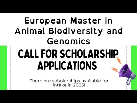 Full scholarships available for European Master in Animal Biodiversity and Genomics