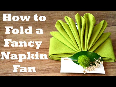 How to Fold a Fancy Napkin Fan - 3 minute tutorial - Episode 19