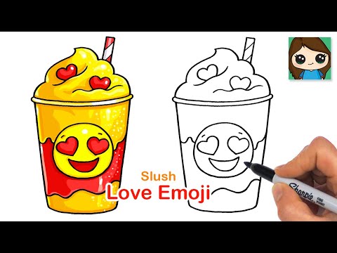 How to Draw a Sweet Valentine's Slush Drink 😍 Love Emoji