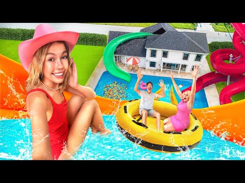 I Turned My Parents Backyard Into A WATERPARK!!