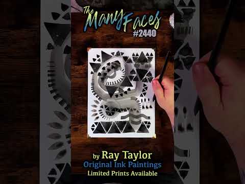 #2440 The Many Faces 2024 Collection: Ink Painting Process Timelapse with Ray Taylor