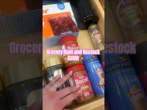 Grocery restock ASMR ✨✨ #groceryhaul #asmr #target #aesthetic #restock