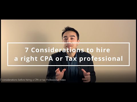 How to hire a CPA or Tax Professional