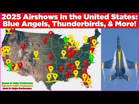 2025 *AIRSHOWS* in the United States: Blue Angels, Thunderbirds, & More!