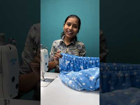 How to attach elastic on woolen fabric|| फर वाले फैब्रिक में इलास्टिक कैसे लगाएं|#shorts