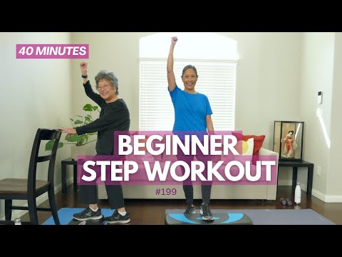 40 Min Step Aerobics Workout | Beginner Step Class Workout