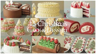 15가지🎄크리스마스 케이크&디저트 레시피 모음.zip : 15 Christmas Cake&Dessert Recipe |홈베이킹 영상 Baking Video| Cooking tree