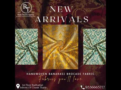 Fabric ❣️Handwoven Banarasi Brocade fabric.🧣 RISHI TEXTILE AGENCY ✨Call Order 9336665777