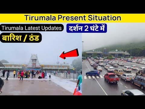 Rain In Tirumala | Present Situation |  Tirupati Balaji Darshan | Tirupati Offline Darshan Tickets