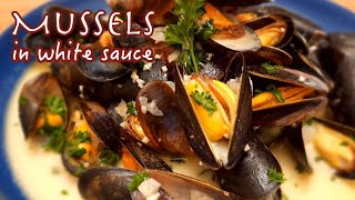 Mussels in creamy wine sauce / 白酒忌廉煮青口 / 配法包