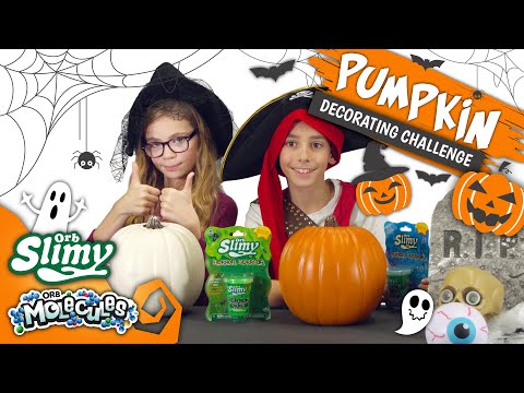 PUMPKIN decorating challenge! 🎃 | Halloween slimi fun!