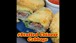 Fried Stuffed Chinese Cabbage #Shorts #cabbagerecipe #cooking #food #foodporn #foodie #yummy