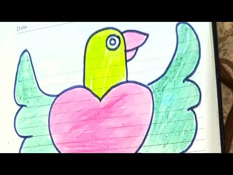 Easy Drawing For Kids||Parrot Drawing||#drawing #drawingforkids #drawingforbeginners #coloring