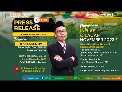 INFLASI CILACAP - RILIS BERITA RESMI STATISTIK | BRS 1 DESEMBER 2023