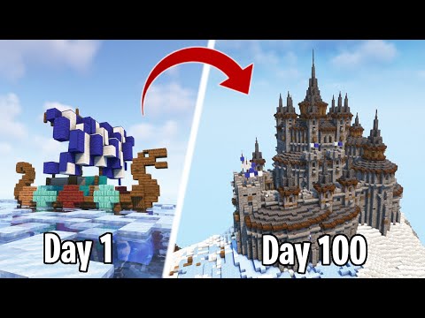 I Spent 100 Days Building a Viking Village & Castle in Minecraft!