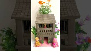 Miniature beautiful clay house 🏡 😇 #clayhouse #shorts #viralvideo