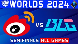 WBG vs BLG Highlights ALL GAMES | Worlds Semifinals 2024 | Weibo Gaming vs Bilibili Gaming by Onivia