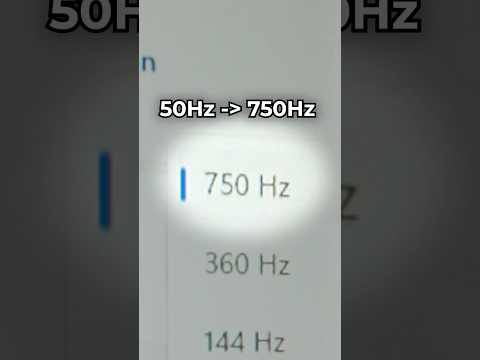 50Hz Vs 750Hz is Insane! #gamingmonitor #shorts #gamingsetup