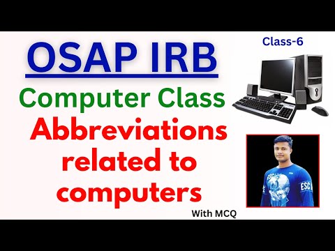 Computer Class 6 Abbreviations related to computers