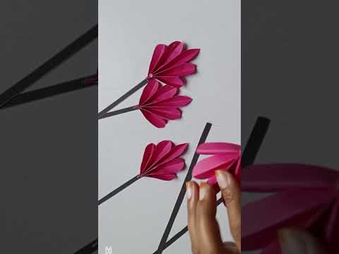 #beautifulpaperflowers #diy #paperflowerwallhangingcraftideas #paperflowertutorial #wallhanging