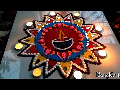 Diwali rangoli l laxmi pujan rangoli l vasubaras rangoli l dhanteras rangoli l bhaiduj rangoli