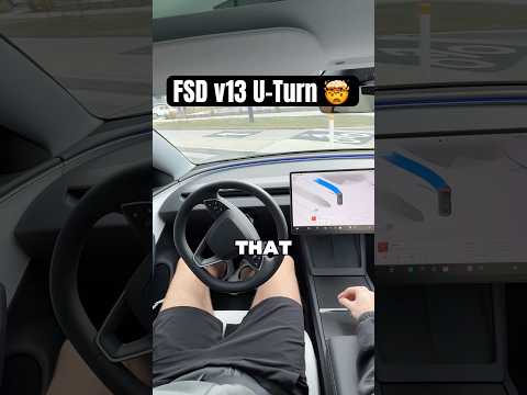 My Tesla Made a U-Turn By Itself in FSD v13! 😳🤯