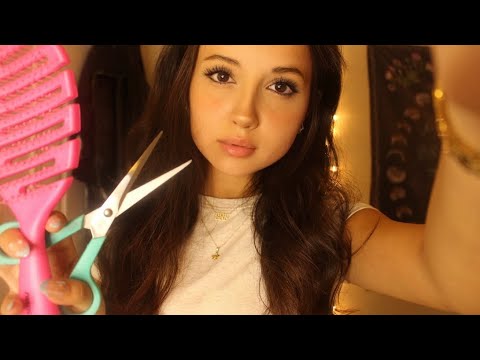 ASMR Hair Cut and Care (Up-Close Personal Attention)