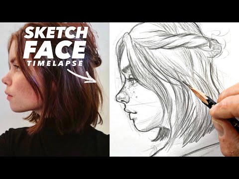 Sketching a face - QUICK TIMELAPSE