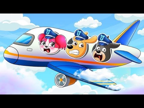 हवाई जहाज में | First Time on an airplanes✈️ | cool flight journey | Baby bus flight game | Cartoon