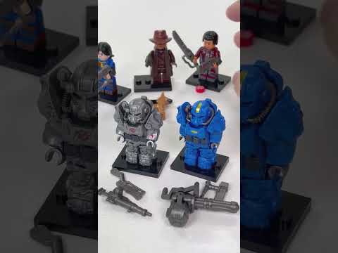 LEGO Fallout | T-60 power armor | Lucy Maclean | Cooper Howard Unofficial Lego Minifigures #Shorts