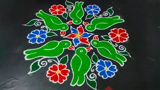 Maha shivaratri Special Parrot Rangoli with 13-7 dots  #mahashivaratrirangoli #mahashivaratrimuggulu