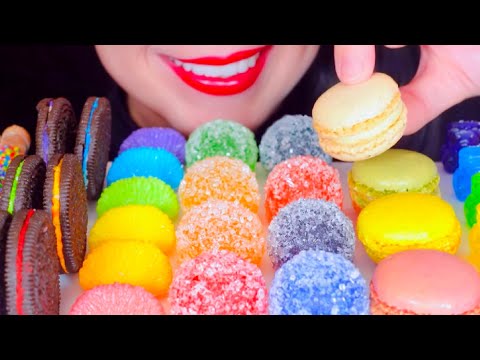 ASMR, Mukbang Rainbow Food, Cookies Eating Vlog 레인보우 푸드, 쿠키 먹기 @SugarHiASMR