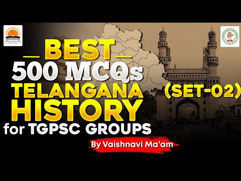 🔥 500 Best MCQs for TGPSC | Telangana History | TGPSC Group 2,3