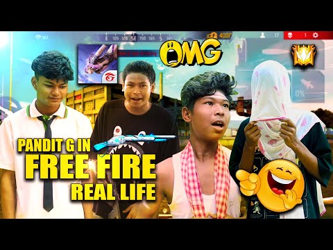 Free Fire Real Life Pandit G🤣🤣| Lobby In Real Life 😁| Free Fire Comedy Video Pandit And Kelly