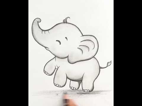 Cute baby Elephant drawing #drawing #sketch #pencilart #fyp #ootd #viralvideo #satisfying #artwork